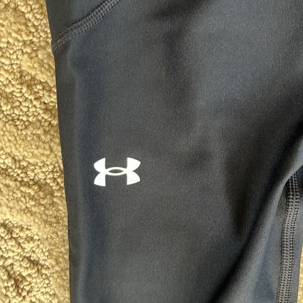 NWOT Under Armour Heatgear Compression Leggings Size Small Short Black - Picture 5 of 5